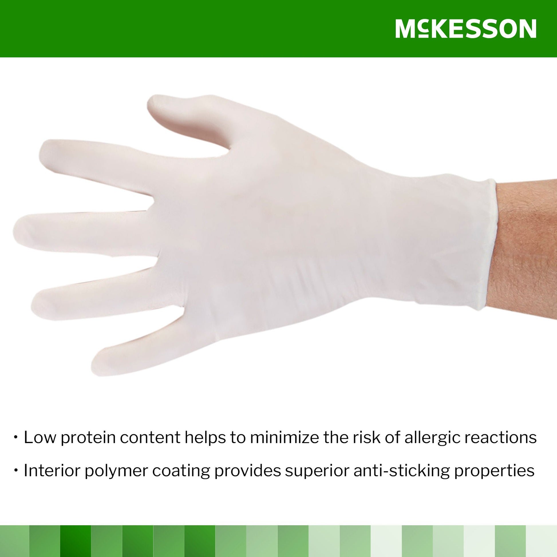 McKesson Confiderm® Latex Exam Glove, Large, Ivory