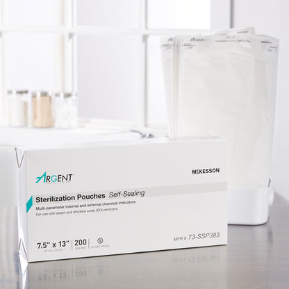 McKesson Argent® Sure-Check® Sterilization Pouch, 7.5 x 13 Inch