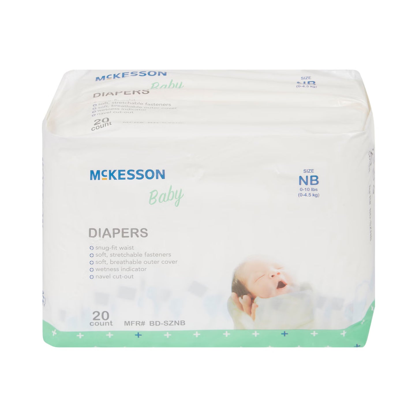 McKesson Baby Diapers for Newborn Infants weighing up to 10 lbs.