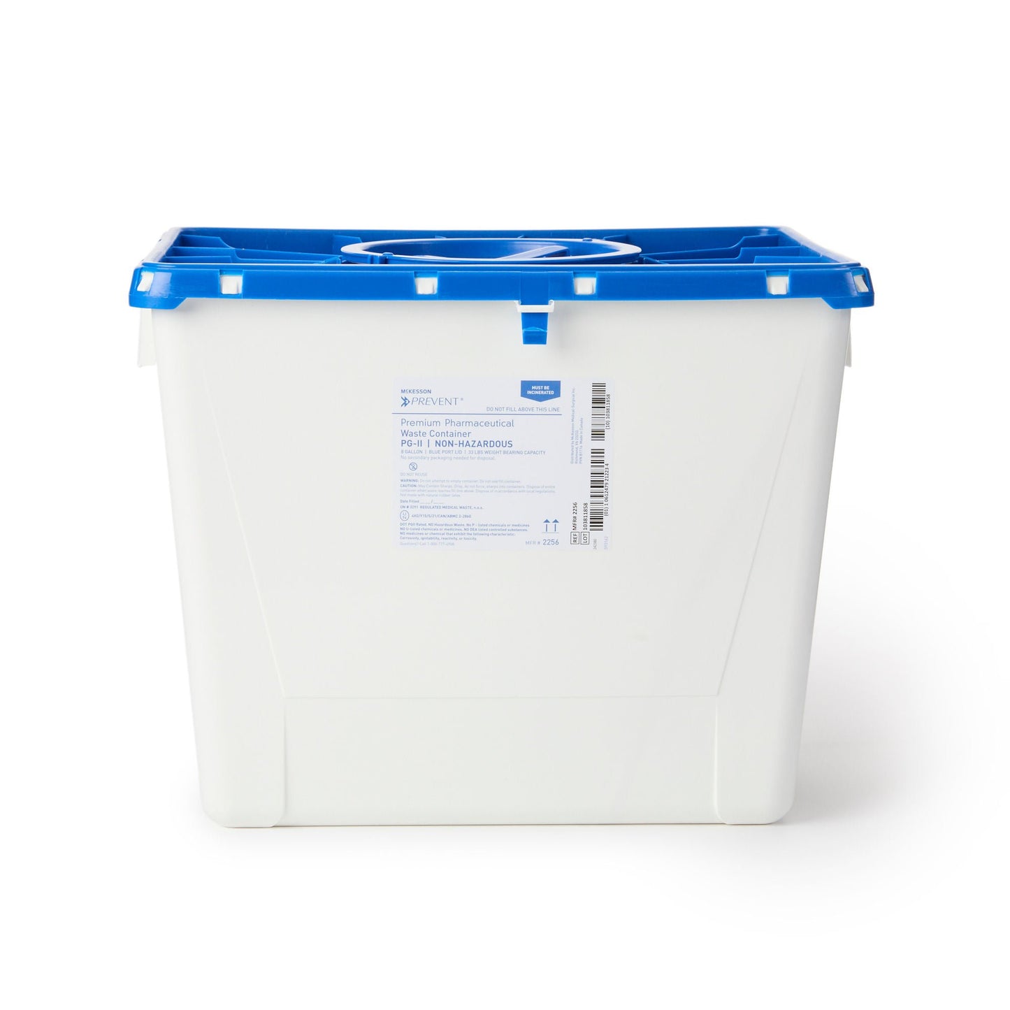 McKesson Prevent® Pharmaceutical Waste Container, 8 Gal., 13.5 x 17.3 x 13 inch