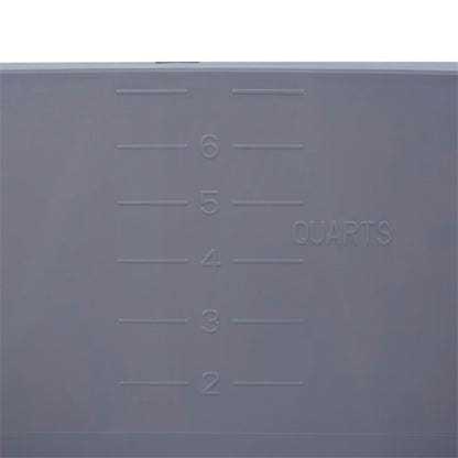 McKesson Wash Basin, Rectangle, 7 Quart, Gray