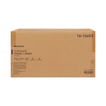 McKesson Blue Nonsterile Procedure Underpad, 12 x 17 Inch