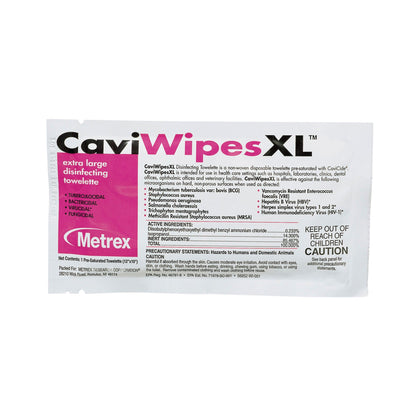 Metrex CaviWipes Surface Disinfectant Alcohol-Based Wipes, 10 x 12 Inch