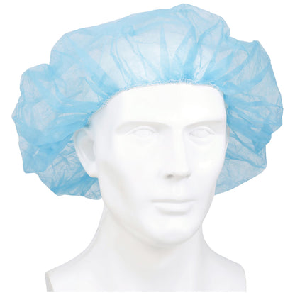 McKesson Disposable Bouffant Surgical Caps, Blue, Elastic Closure, X-Large, 24"