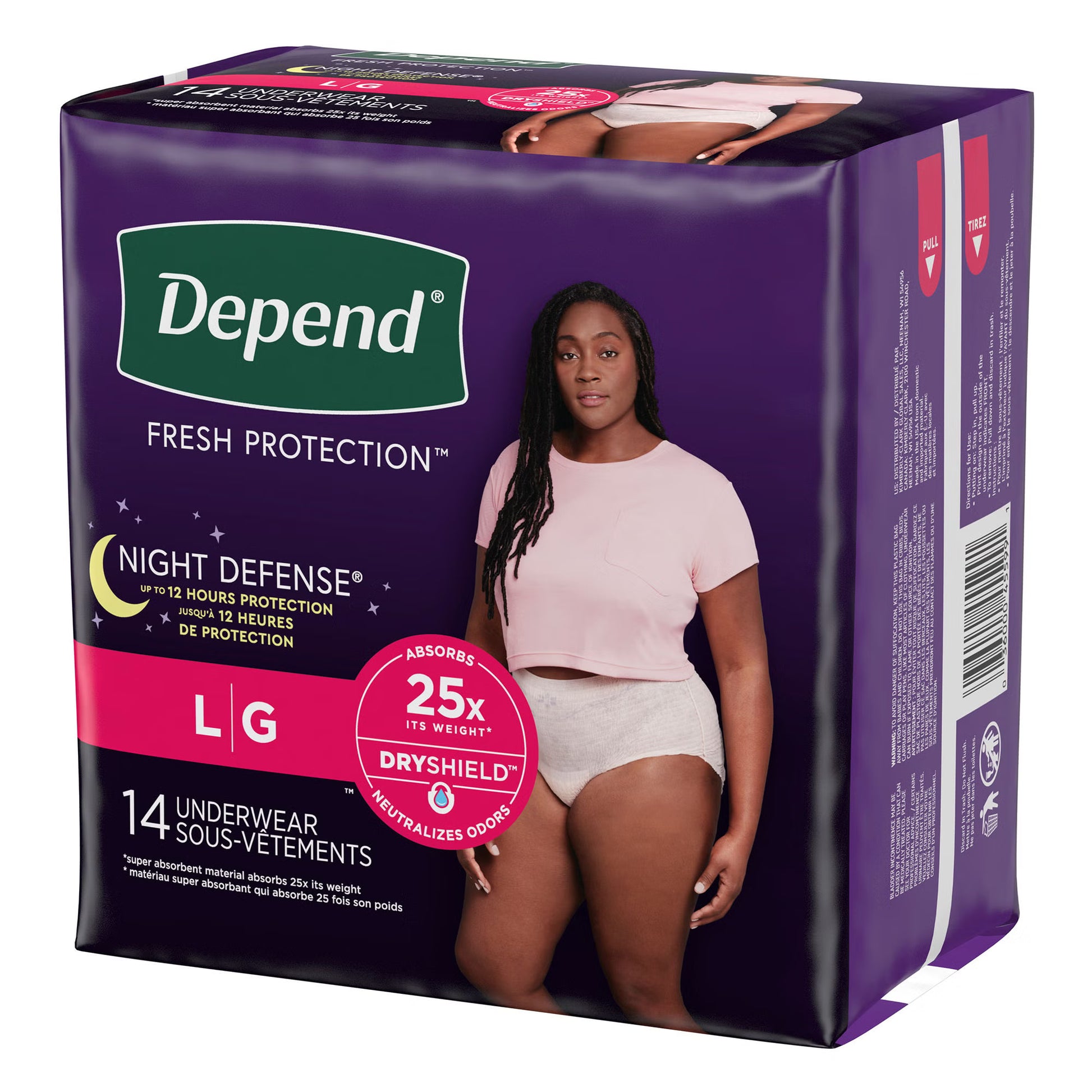 Depend® Night Defense® Women's Absorbent Underwear, Large