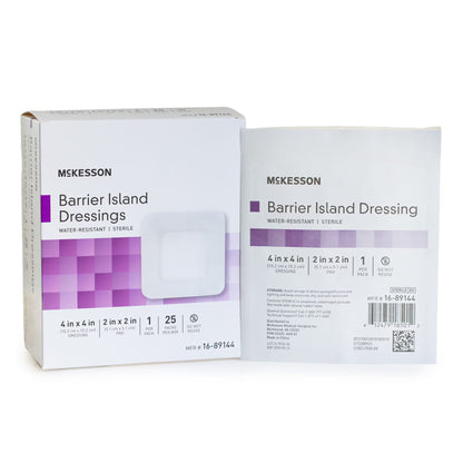McKesson Composite Barrier Island Dressing, 4 x 4 Inch