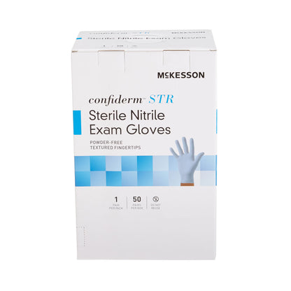 McKesson Confiderm® STR Nitrile Exam Glove, Extra Large, Blue