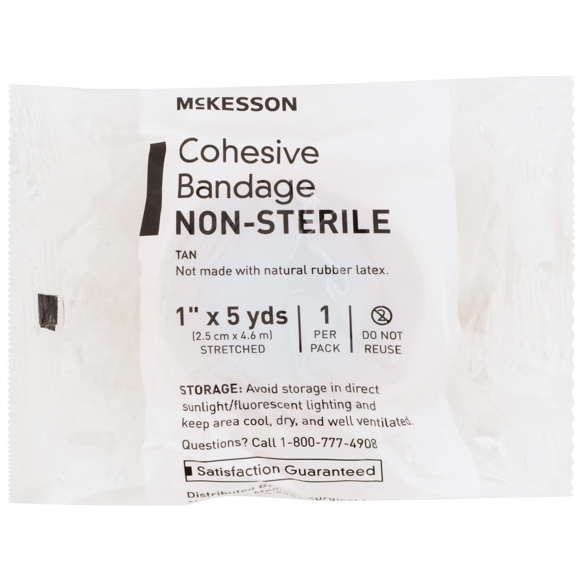 McKesson Self-adherent Closure Cohesive Bandage, 1 Inch x 5 Yard