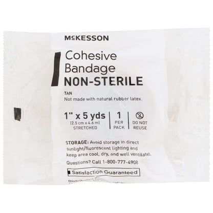 McKesson Self-adherent Closure Cohesive Bandage, 1 Inch x 5 Yard