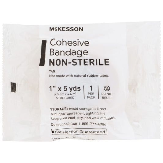 McKesson Self-adherent Closure Cohesive Bandage, 1 Inch x 5 Yard