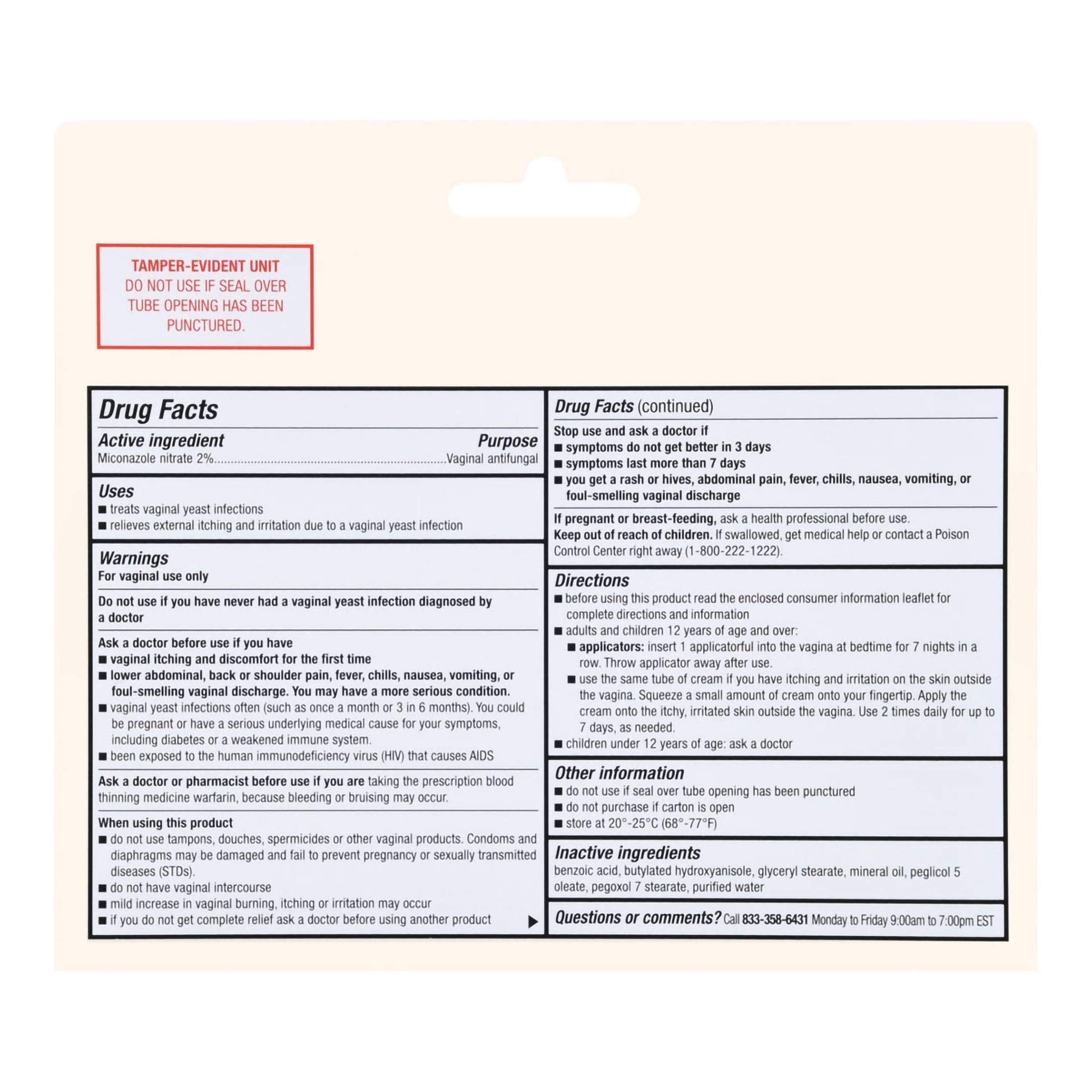 Foster & Thrive™ Miconazole Nitrate Vaginal Antifungal, 7 Day Cream