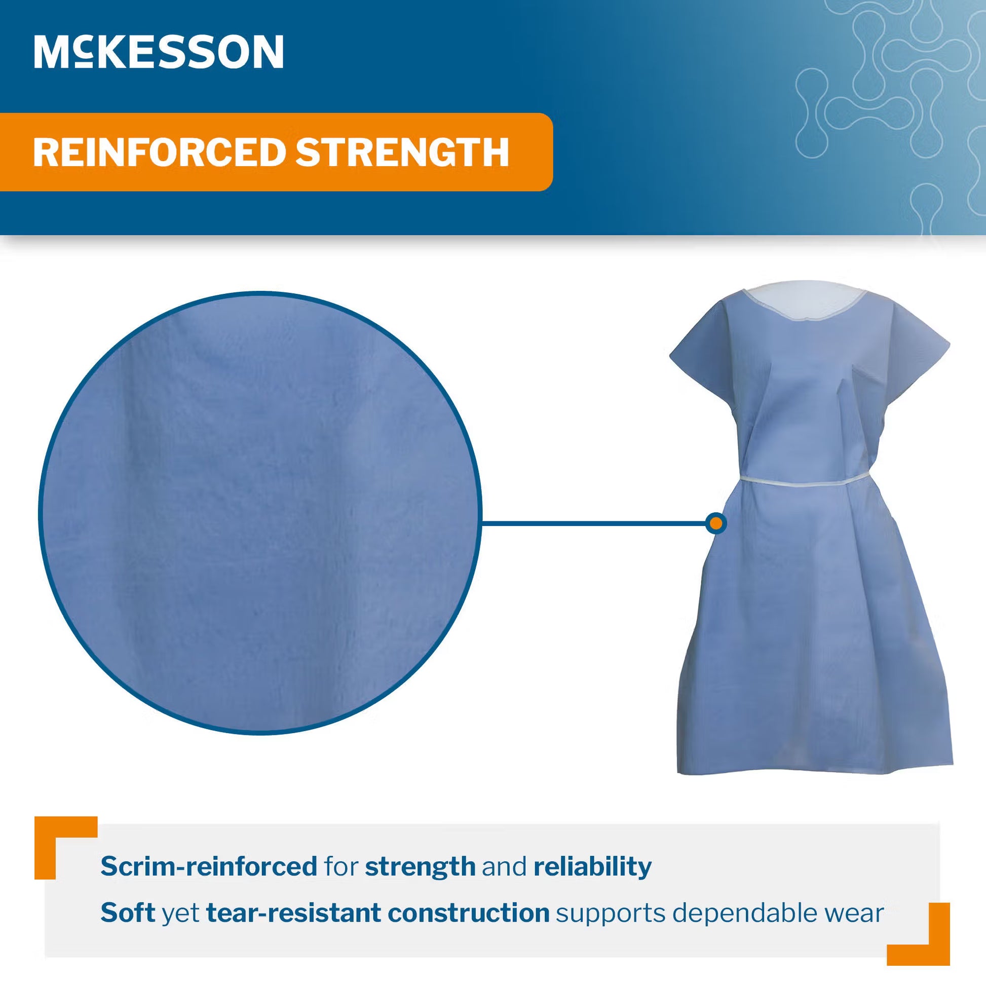 McKesson SMS Fluid Resistant Exam Gown, Extra Large