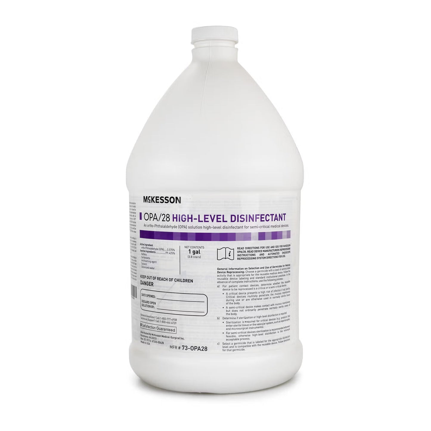 McKesson OPA High Level Disinfectant, 1 gal. Jug