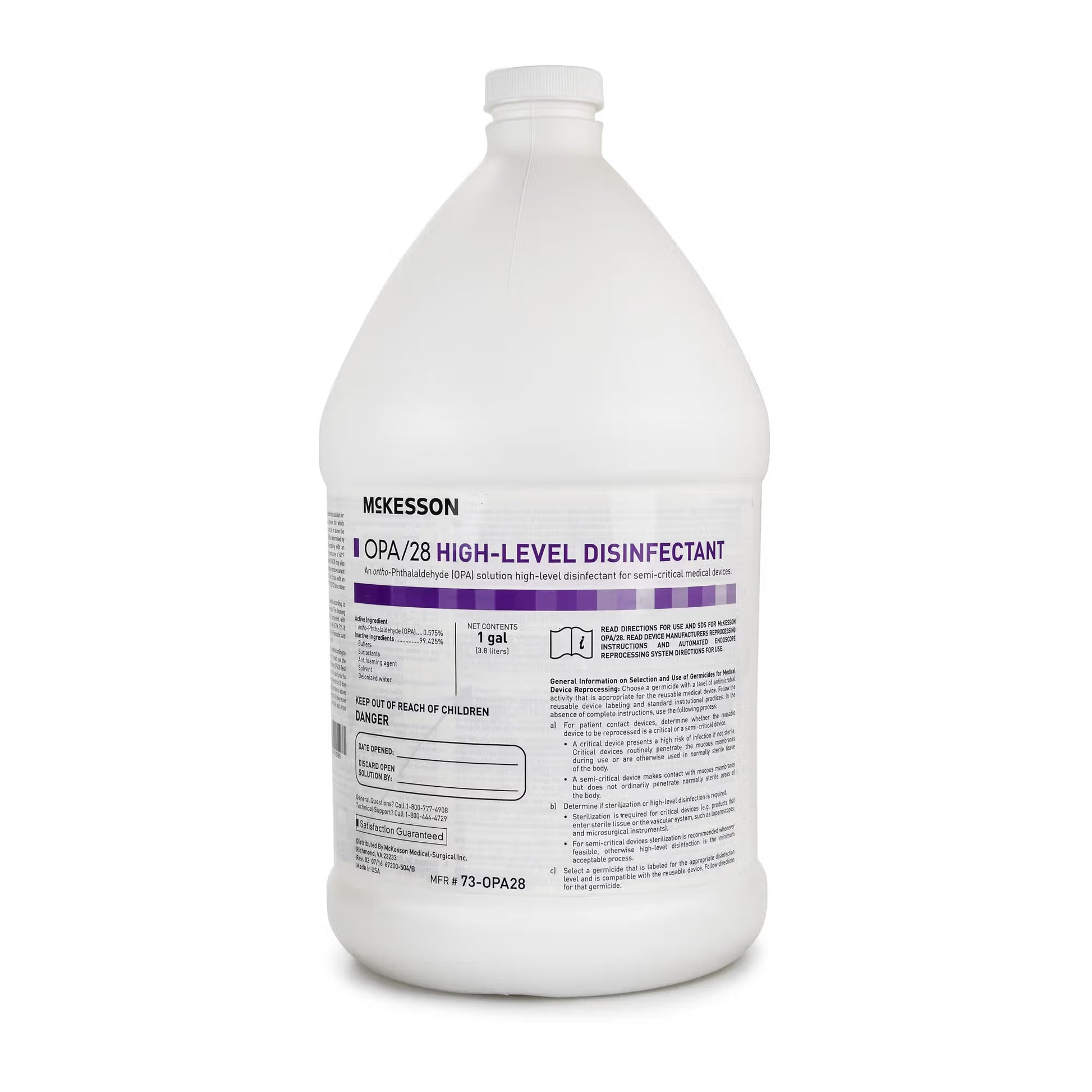 McKesson OPA High Level Disinfectant, 1 gal. Jug