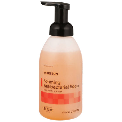 McKesson Clean Scent Foaming Antibacterial Soap, 18-ounce pump bottle