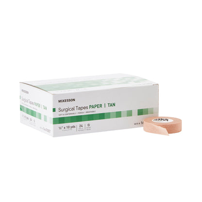 McKesson Paper Medical Tape, 1/2 Inch x 10 Yard, Tan