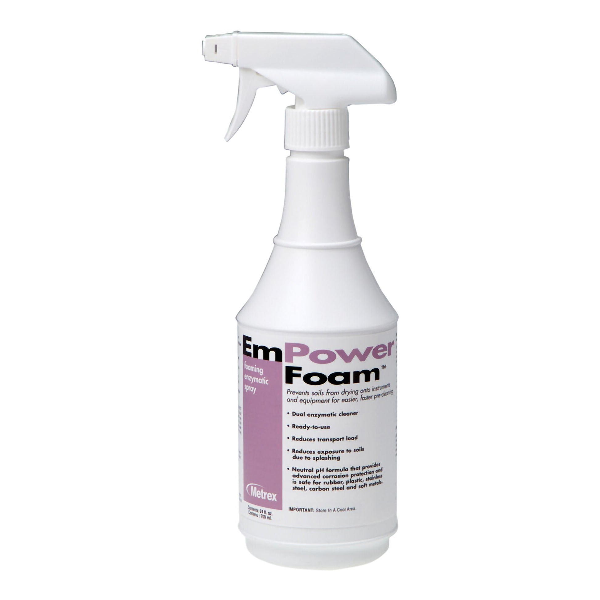 EmPower® Foam™ Dual Enzymatic Instrument Detergent, 24-ounce Spray Bottle