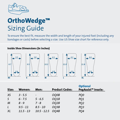 Darco® OrthoWedge™ Post-Op Shoe, Men's, Extra Large, Black