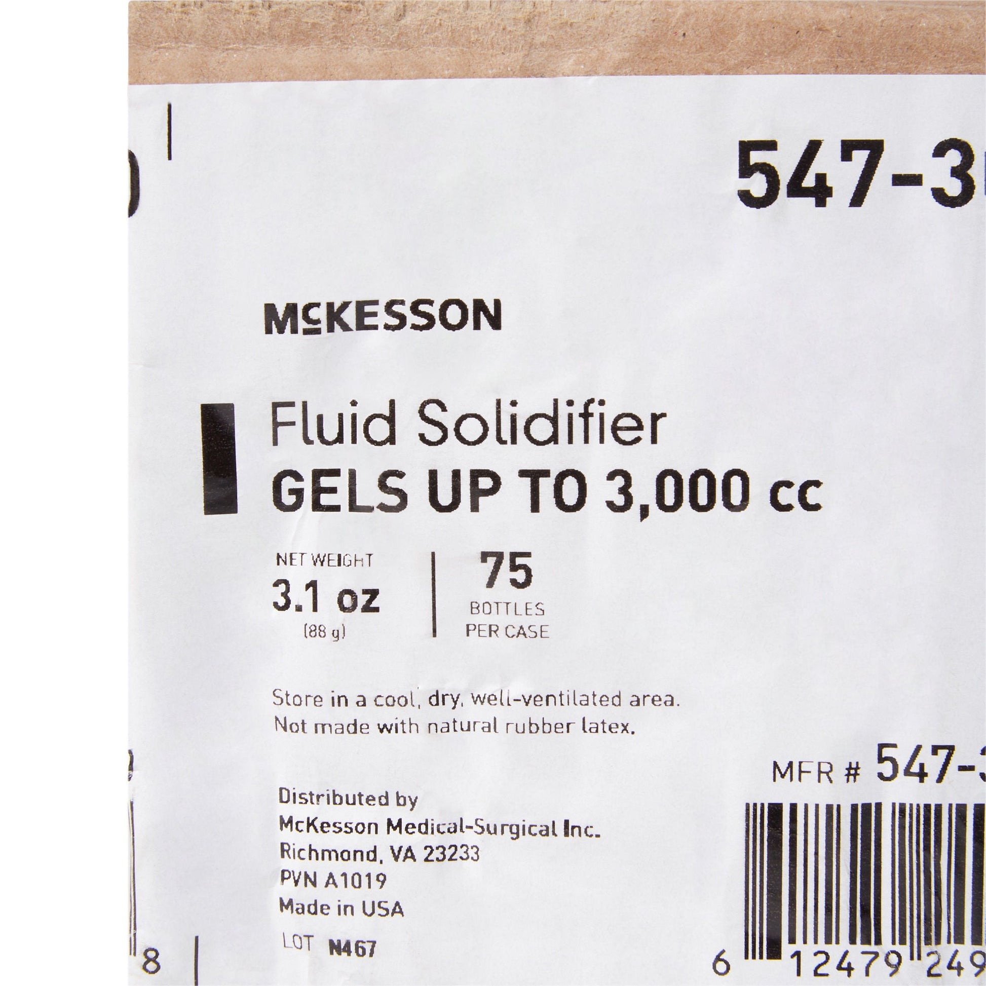 McKesson Fluid Solidifier – Gels up to 3,000 cc – Screw Cap Bottle, 3.1 oz