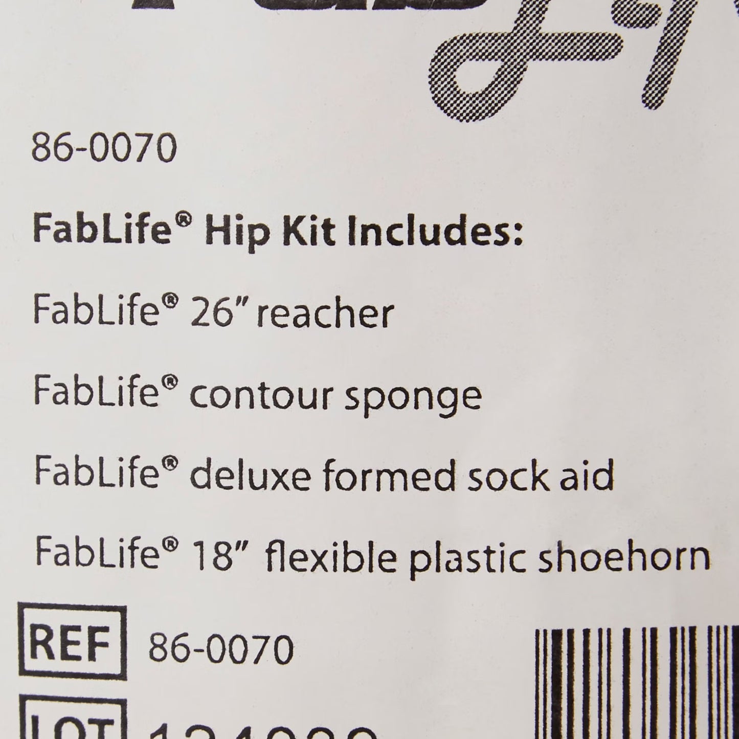 FabLife™ Hip Kit with 26 Inch Reacher and 18 Inch Plastic Shoehorn