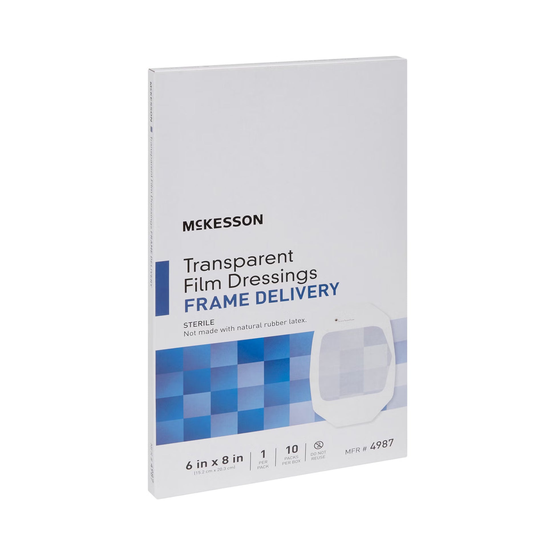 McKesson Octagonal Dressing with Frame-Style Delivery, 6 x 8 Inch, Transparent
