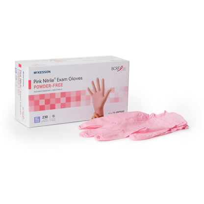 McKesson Pink Nitrile® Nitrile Exam Glove, Extra Large, Pink