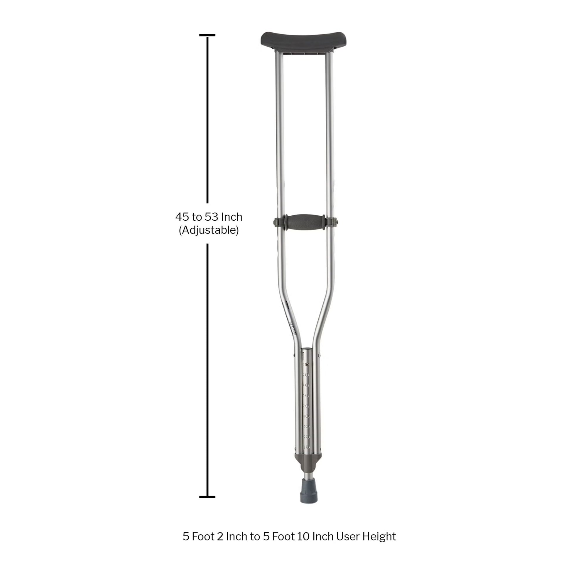 McKesson Underarm Crutches for Adults 5'2" – 5'10"