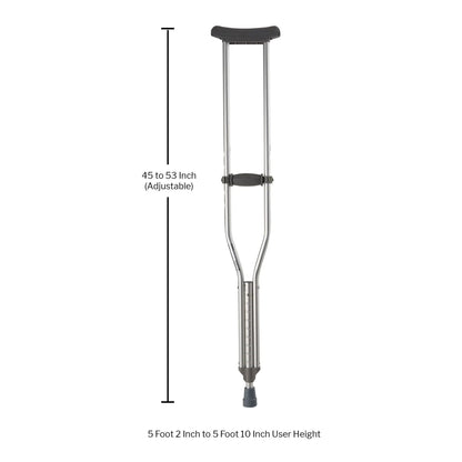 McKesson Underarm Crutches for Adults 5'2" – 5'10"