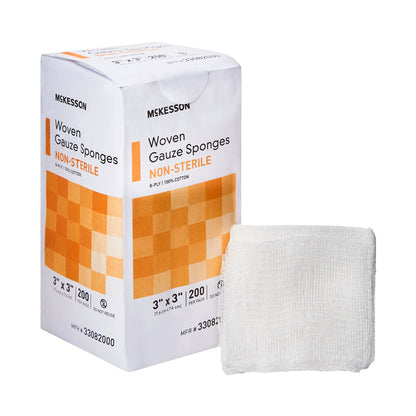 McKesson Gauze Sponge, 3 x 3 Inch, Eight Ply