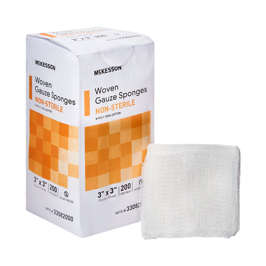 McKesson Gauze Sponge, 3 x 3 Inch, Eight Ply