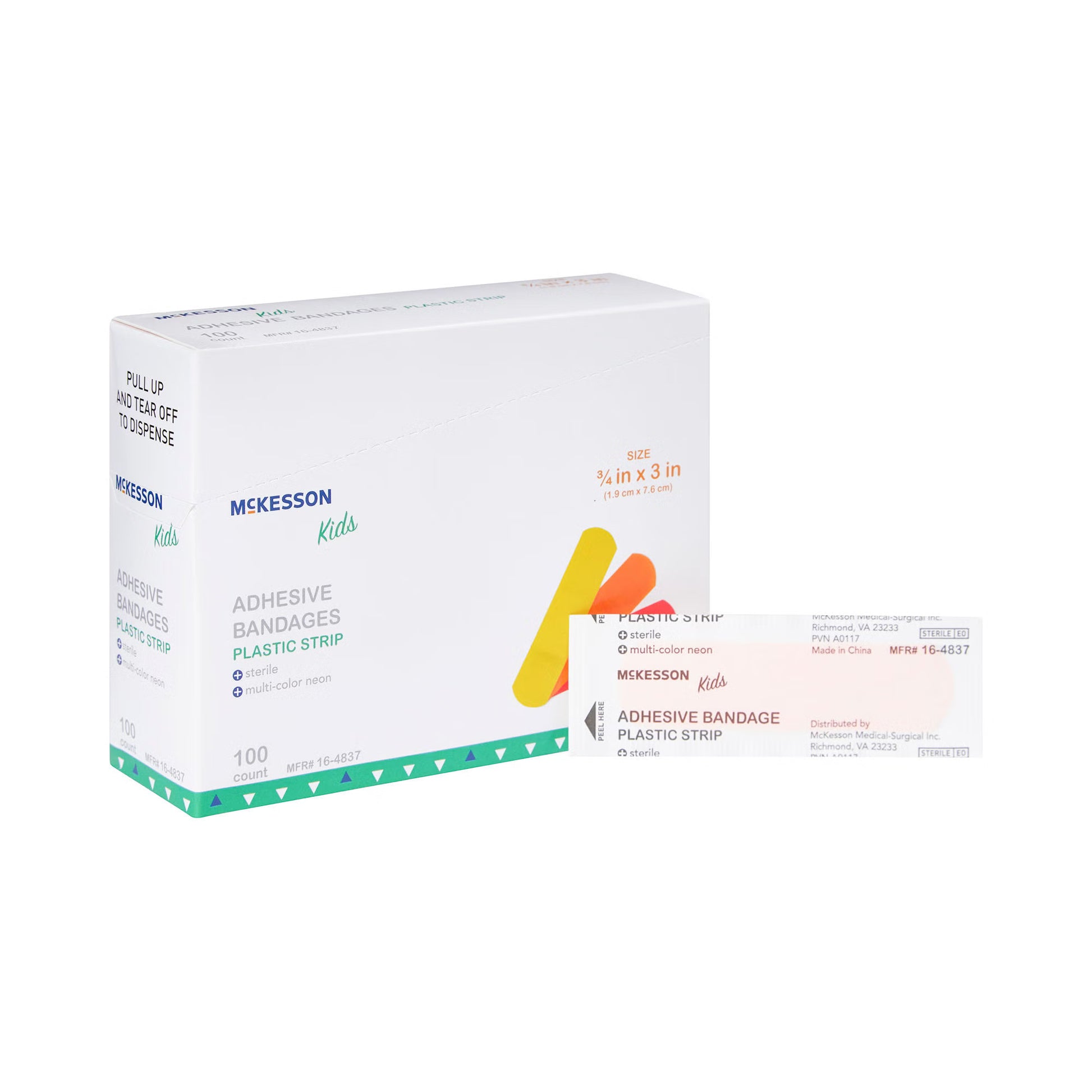 McKesson Kids™ Neon Adhesive Strip, 3/4 x 3 Inch