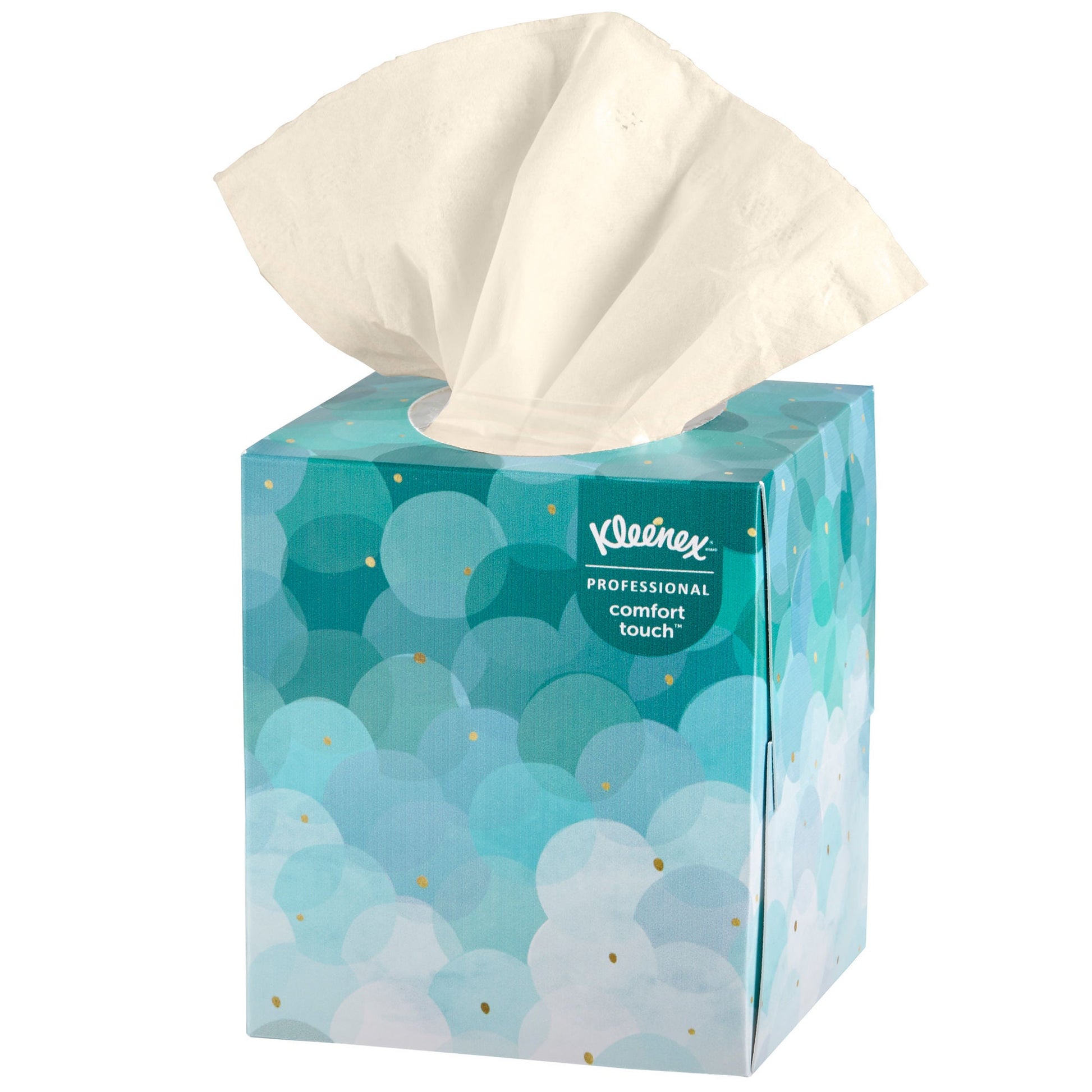 Kleenex Facial Tissue, Two-Ply, Cube Container, Boutique White