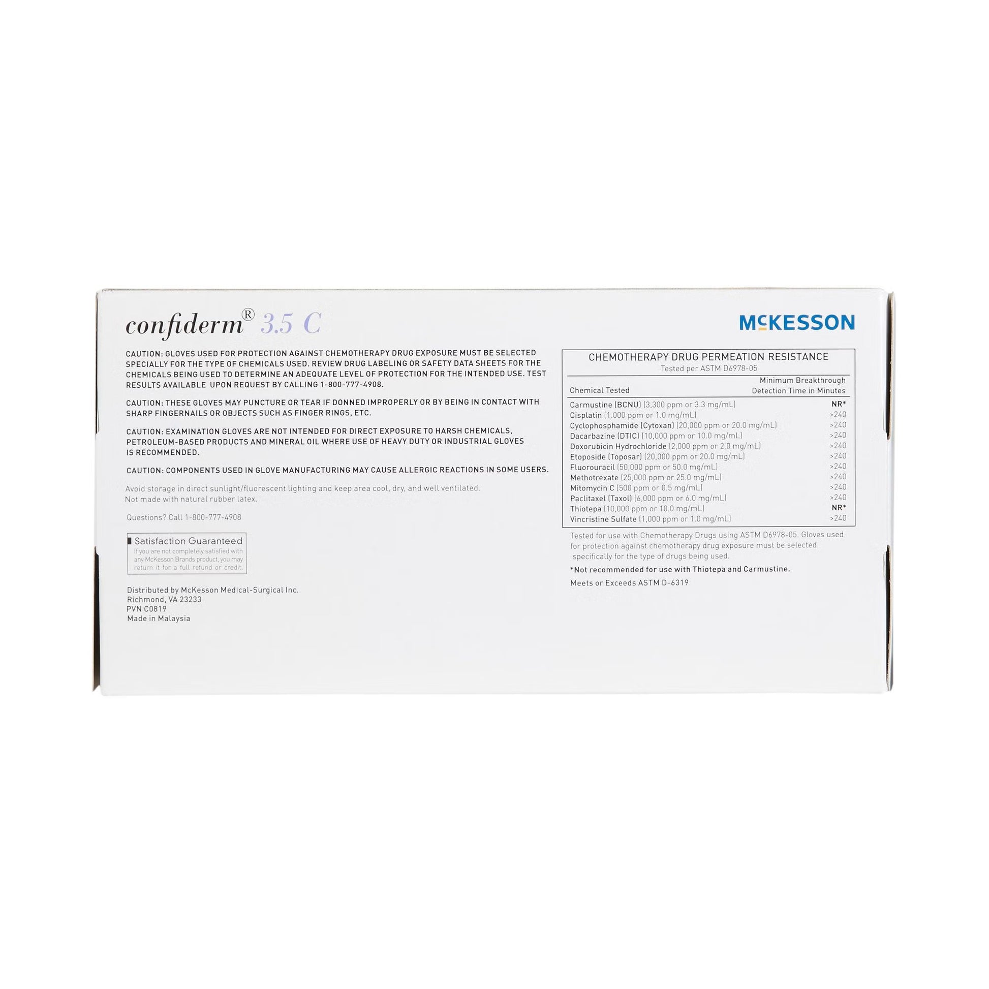 McKesson Confiderm® 3.5C Nitrile Exam Glove, Large, Blue