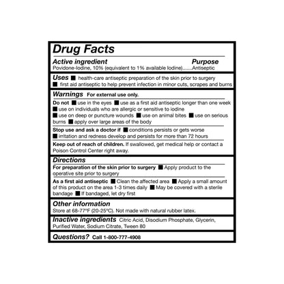 McKesson Microbicide Antiseptic PVP Scrub Solution, 8-ounce bottle