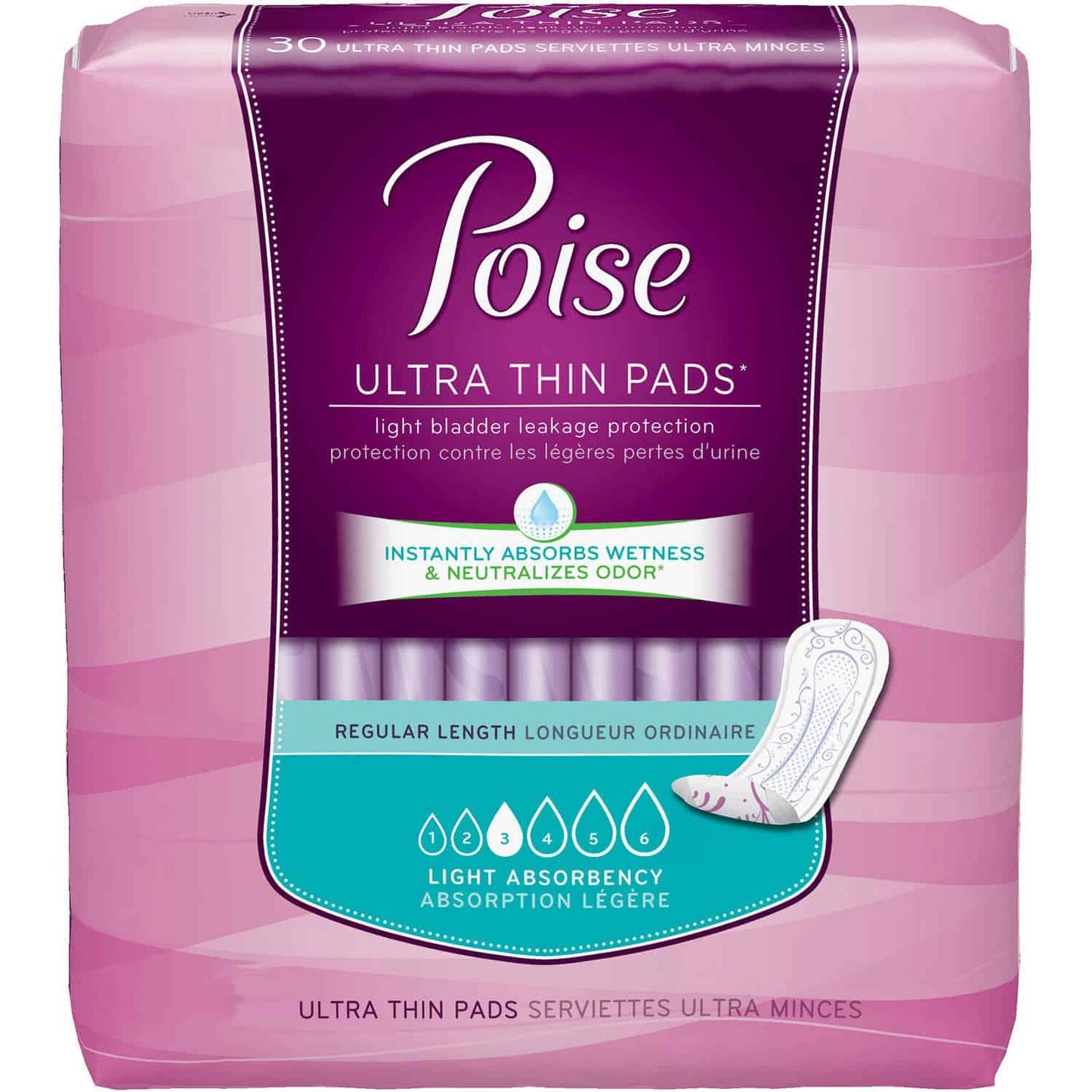 Kimberly Clark PoiseÂ® Original Incontinence Pads, Light Absorbency, Long Length