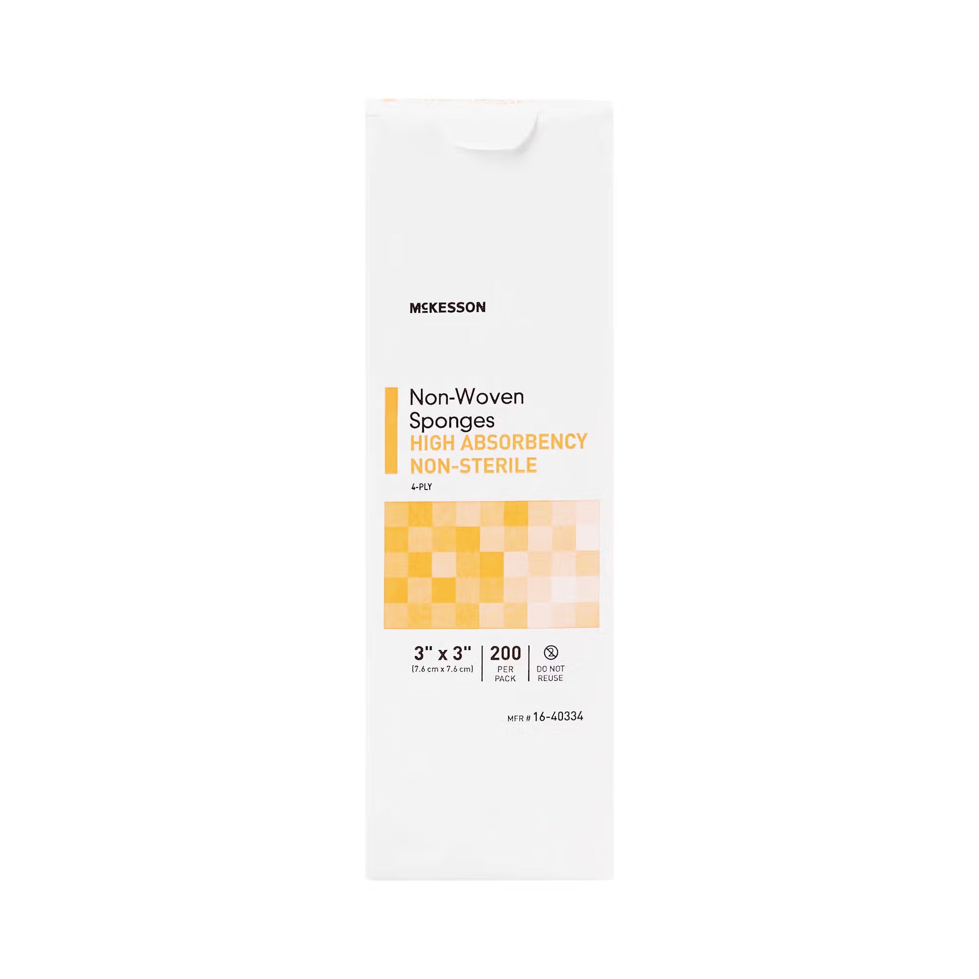 McKesson Nonwoven Sponge, 3 x 3 Inch, Four Ply