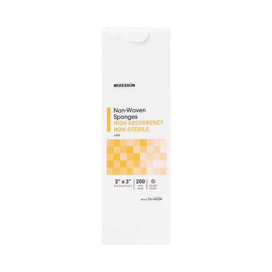 McKesson Nonwoven Sponge, 3 x 3 Inch, Four Ply