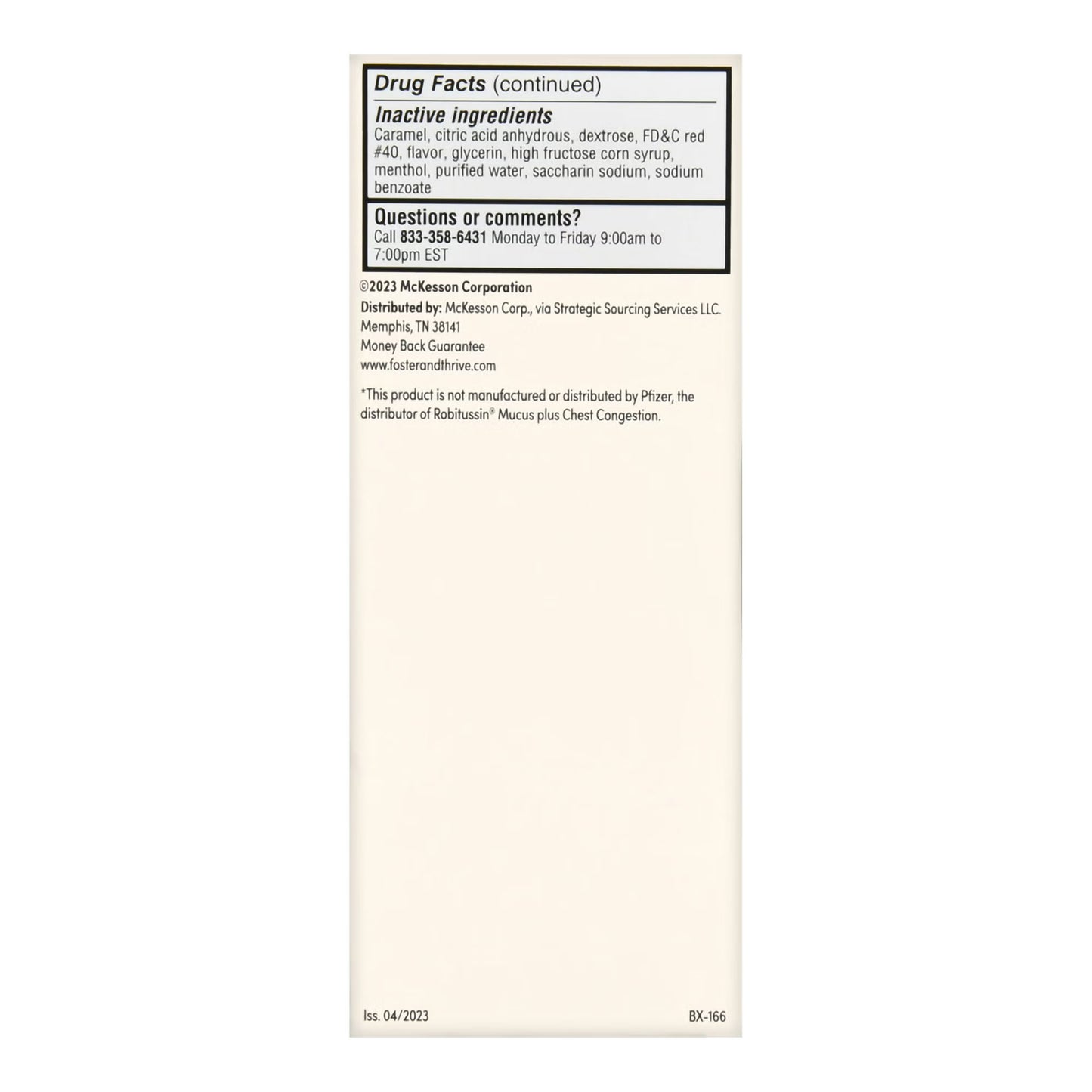Thrive & Foster™ Guaifenesin Cold and Cough Relief