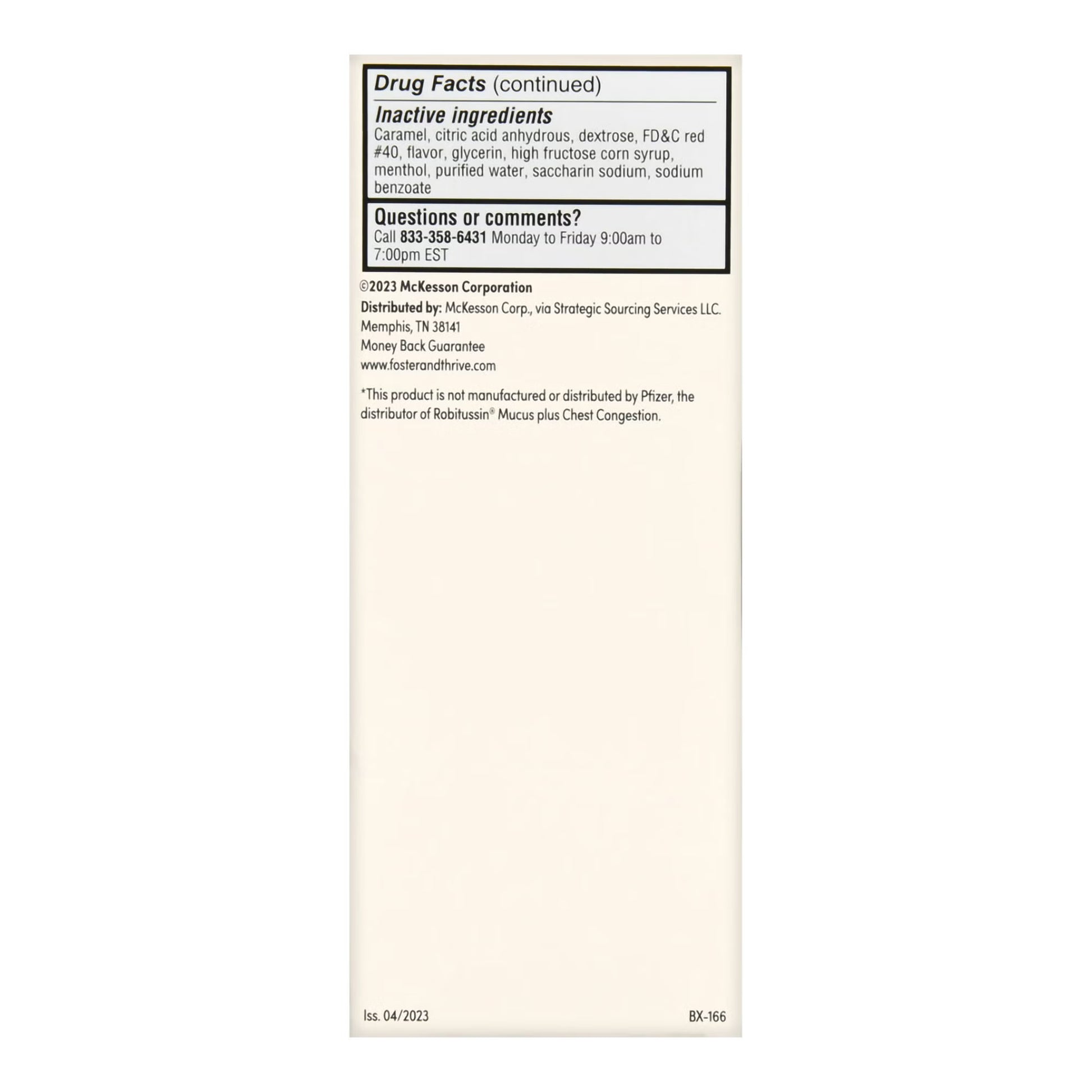 Thrive & Foster™ Guaifenesin Cold and Cough Relief