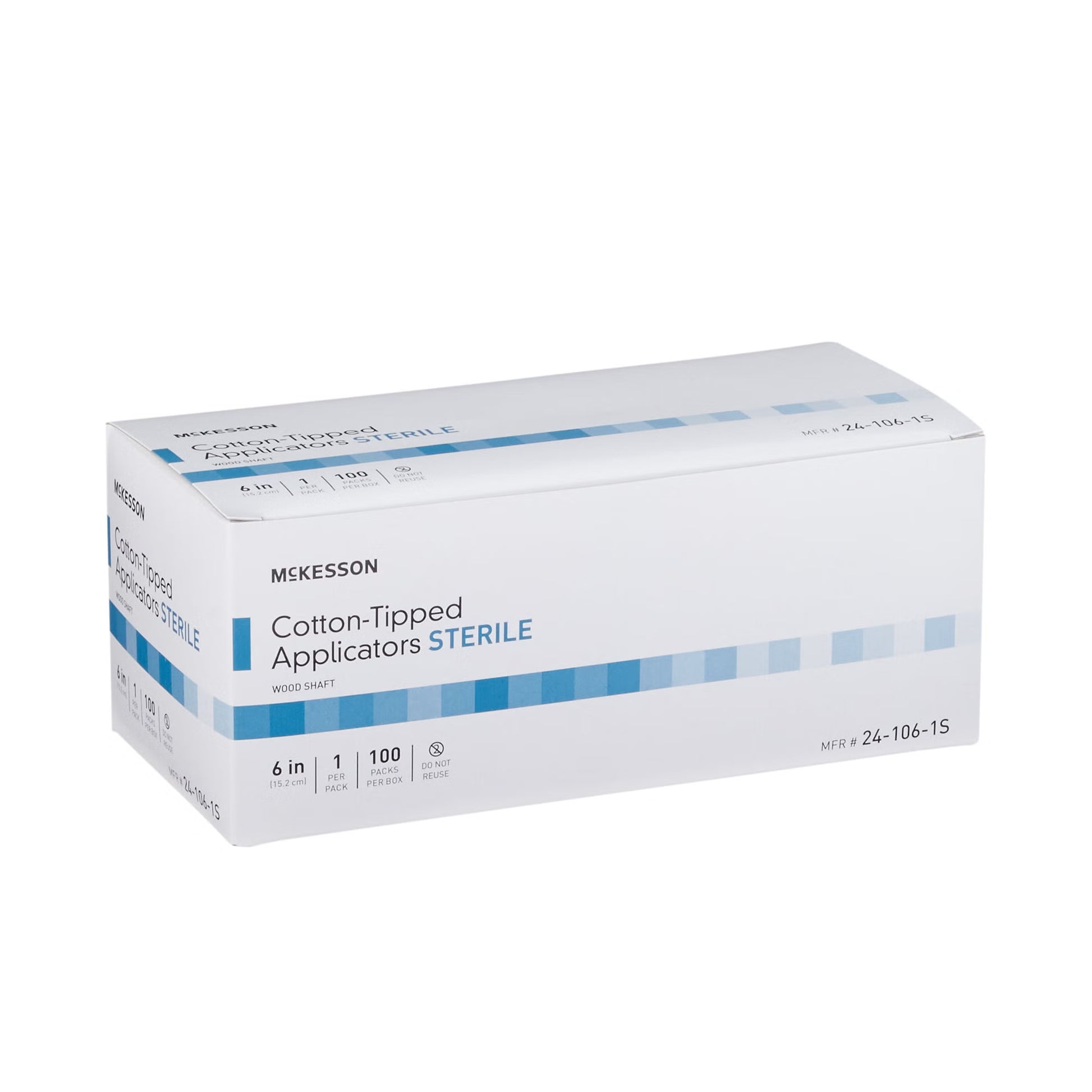 McKesson Sterile Swabsticks, Cotton Tip, 6 Inch Wood Shaft