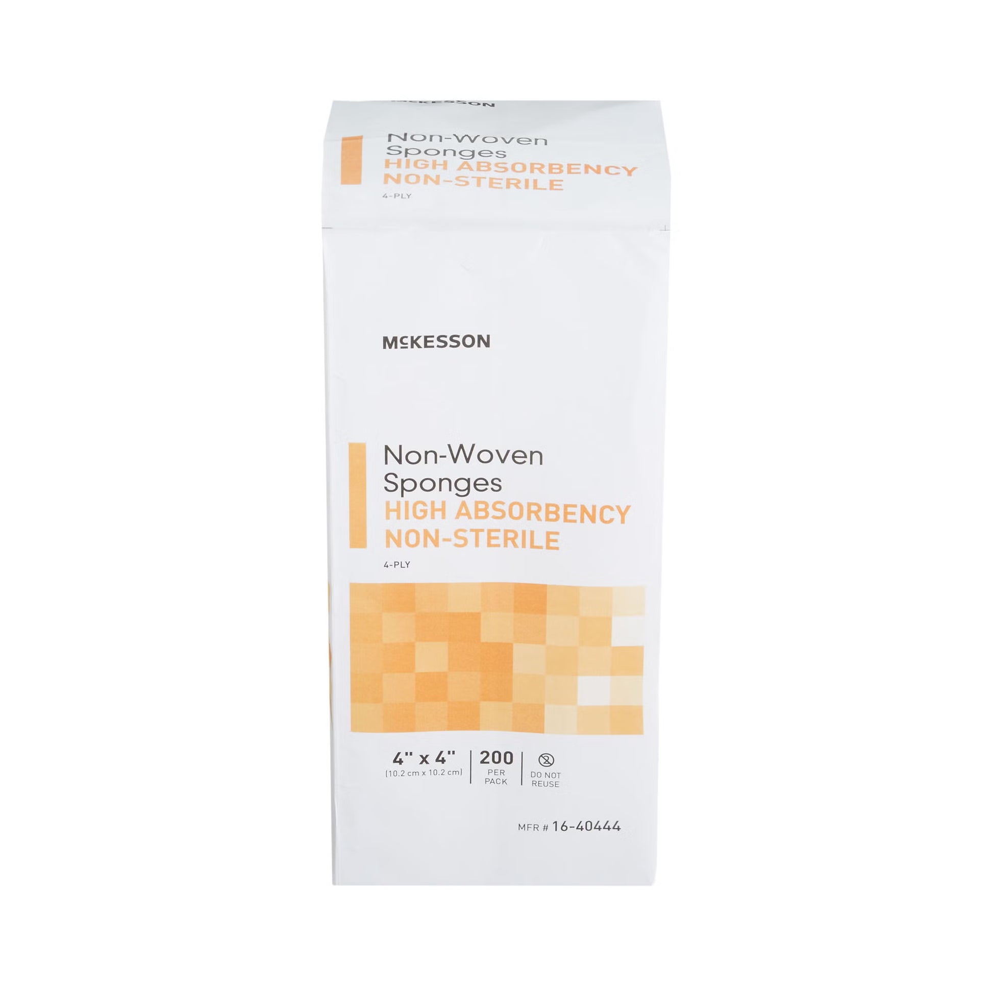 McKesson Nonwoven Sponge, 4 x 4 Inch, Four Ply