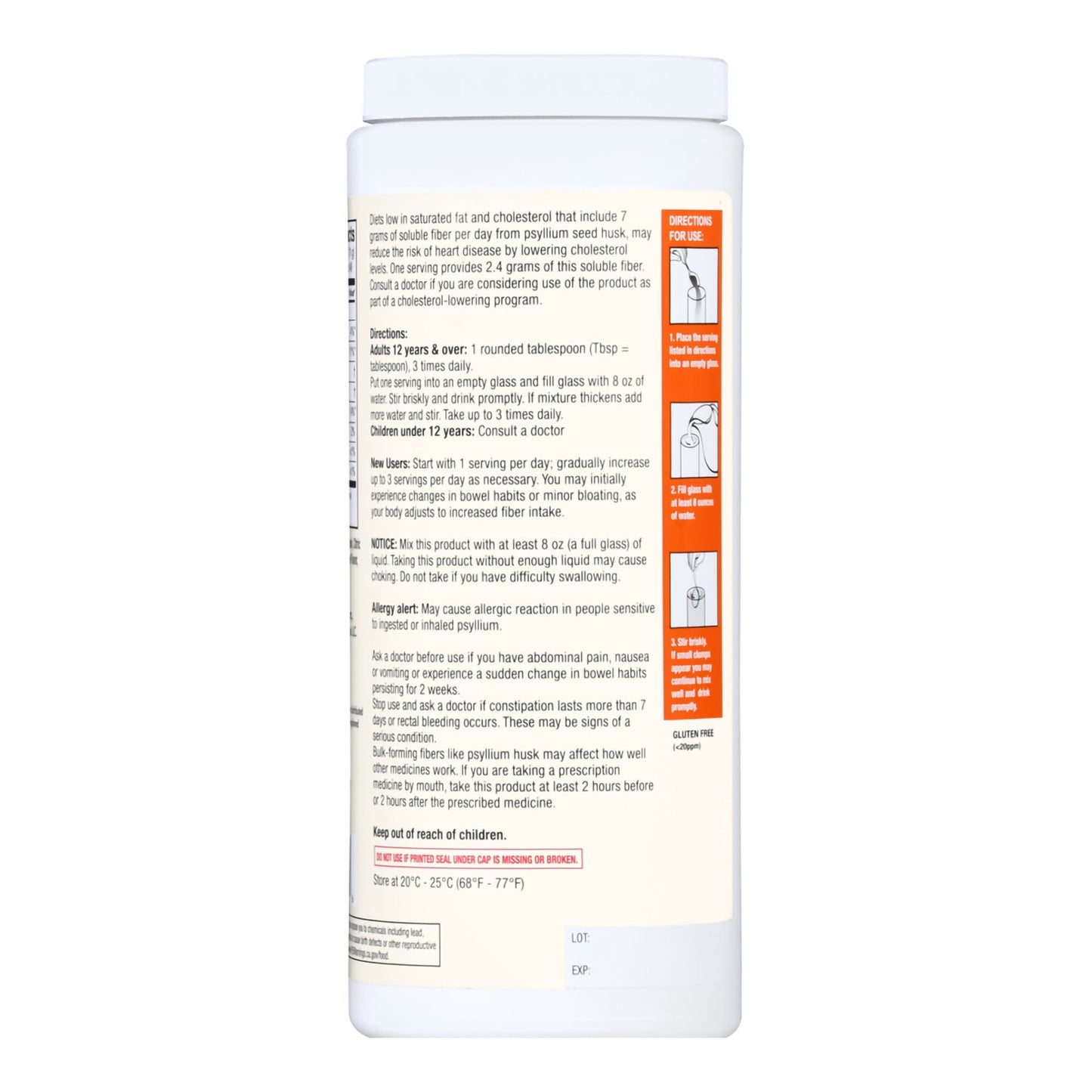 Foster & Thrive™ Fiber Powder Original Texture Orange