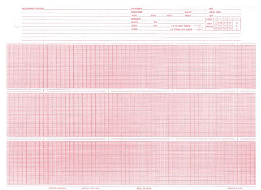 Recording Chart Paper Burdick™ Roll Red Grid