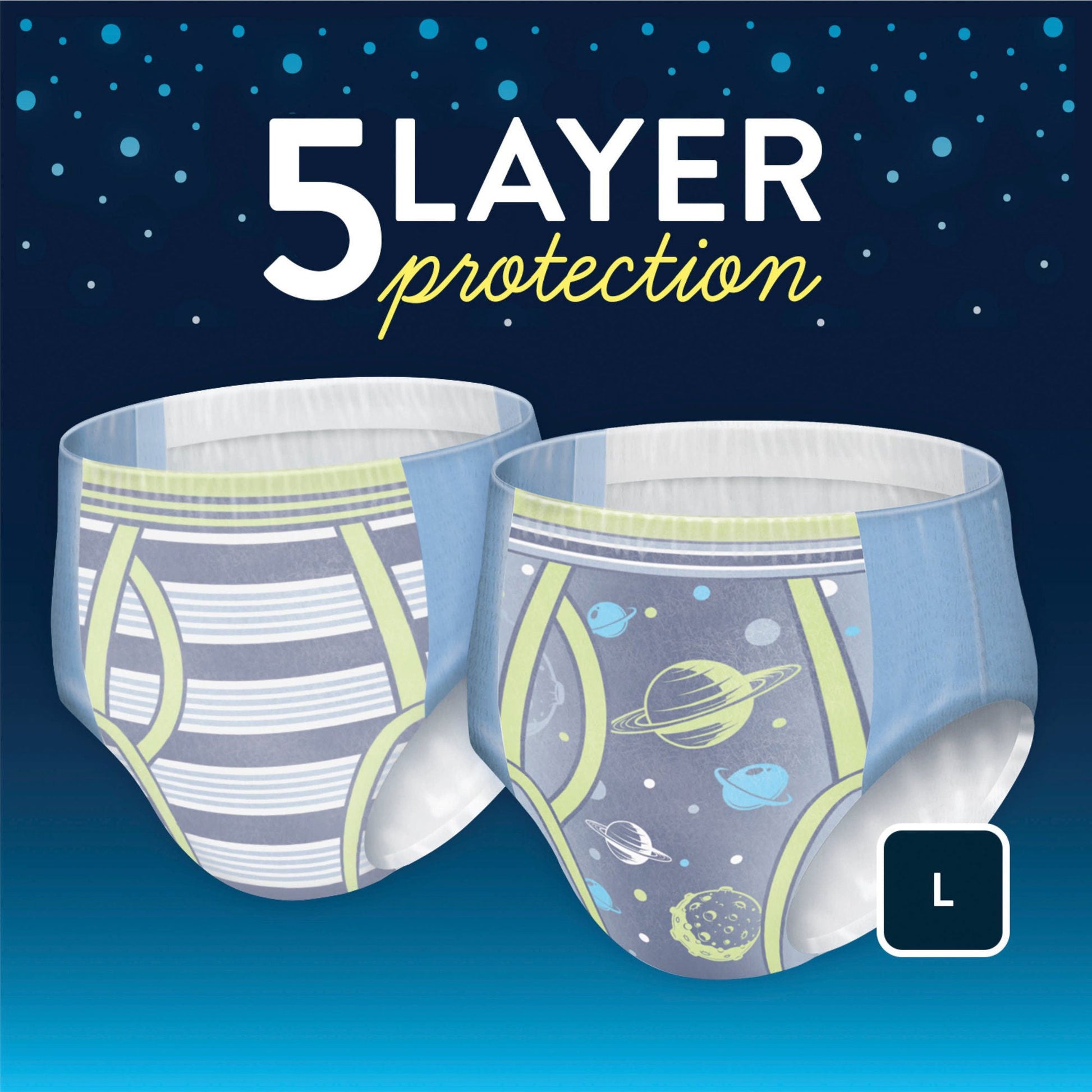 GoodNites® Night Time Underwear, Large for Boys weighing 68 – 95 lbs.