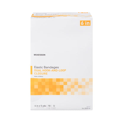 McKesson Double hook-and-loop closure Elastic Bandage, 6 Inch x 5 Yard