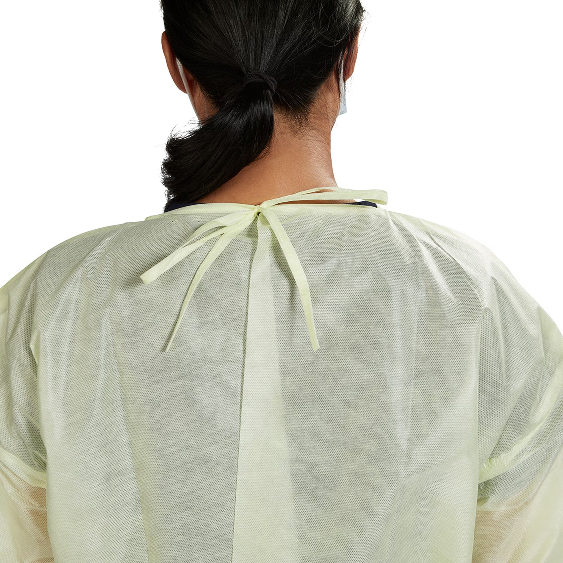McKesson AAMI Level 2 Isolation Gown, Tie Neck Style, One Size Fits Most, Yellow
