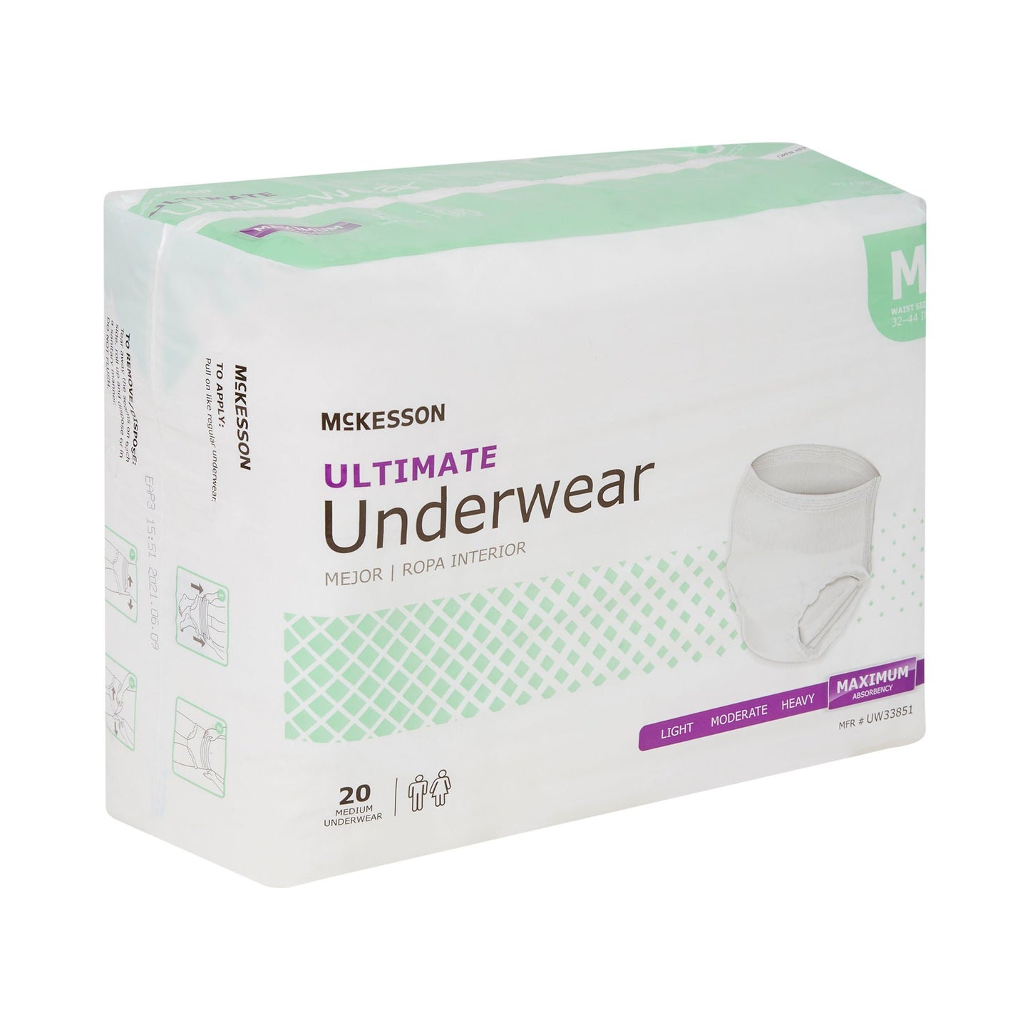 McKesson Ultimate Heavy Absorbency Incontinence Underwear, Medium