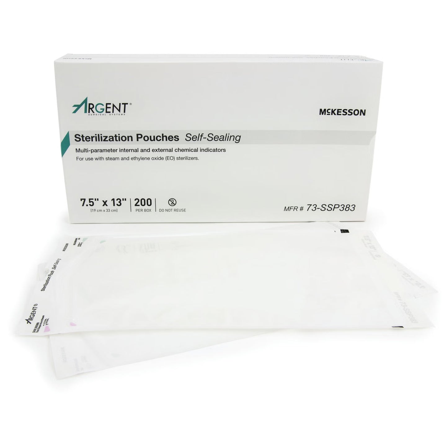 McKesson Argent® Sure-Check® Sterilization Pouch, 7.5 x 13 Inch
