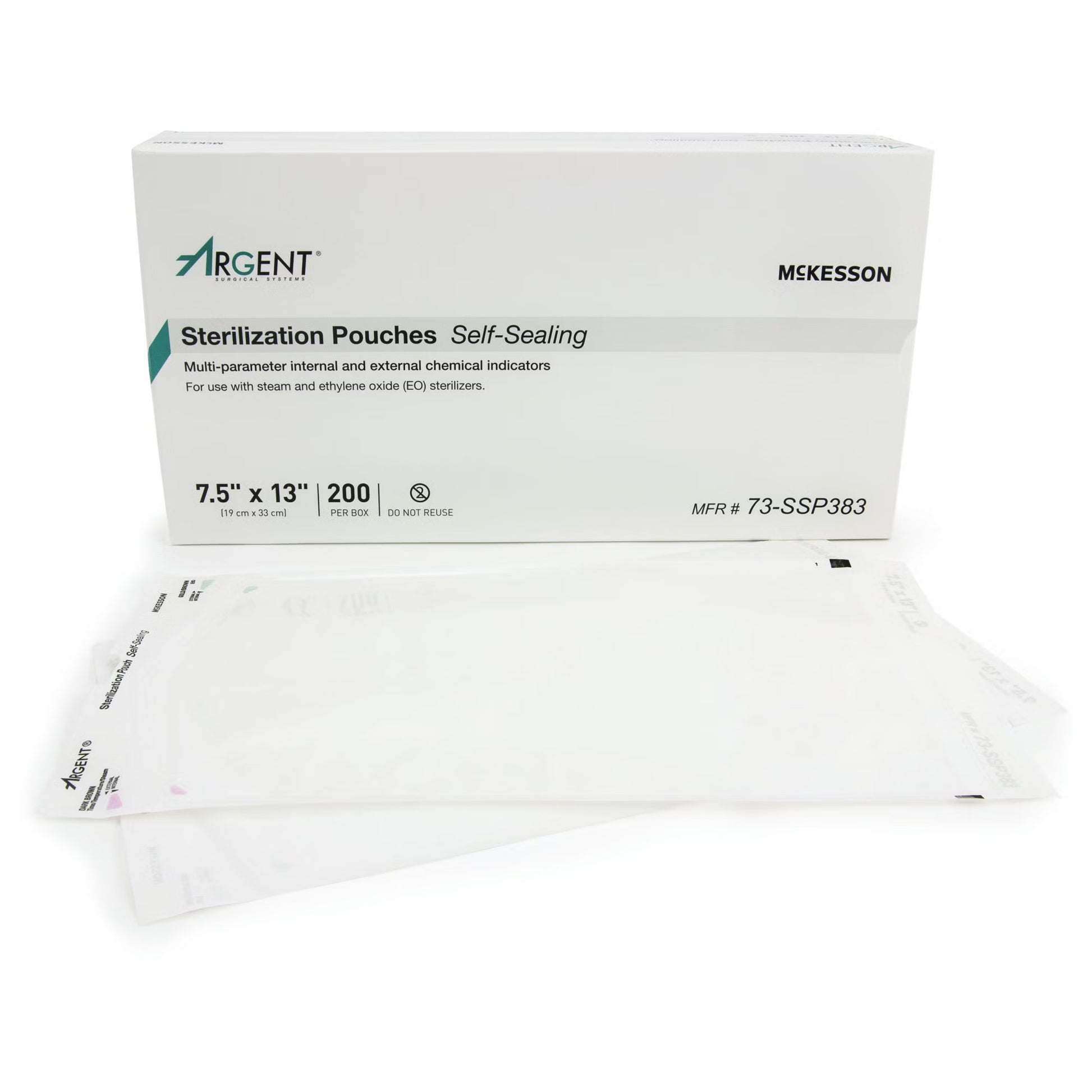 McKesson Argent® Sure-Check® Sterilization Pouch, 7.5 x 13 Inch