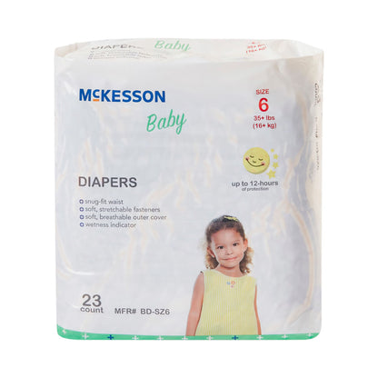 McKesson Baby Diaper, Size 6 for Toddlers weighing 35+ lbs.